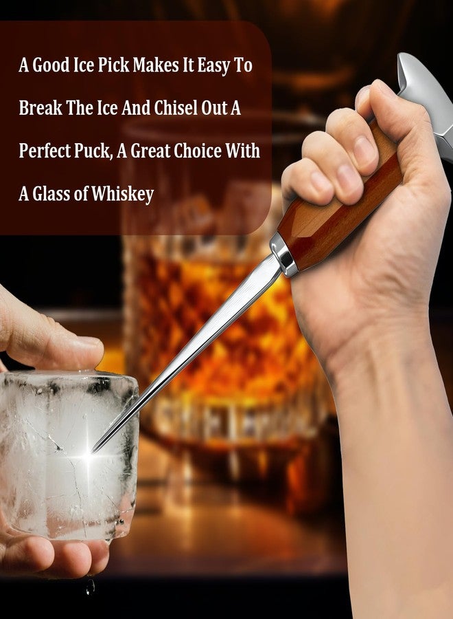 MOASIOP Ice pick for breaking ice, 8.85-inch long ice pick with wooden handle, stainless steel ice pick tool, suitable for kitchen, bar, bartender, home and commercial use. - Image 5